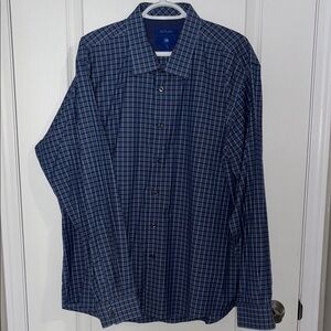 Croft & Barrow Blue Plaid Dress Shirt